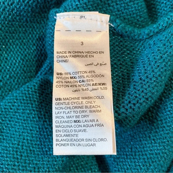 Chico’s Teal Lightweight Knit Sweater Tunic - Picture 5 of 6